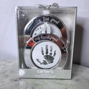 Carters Little Prints Kit Baby Hand Foot Impression Frame Stamp Pad New in box